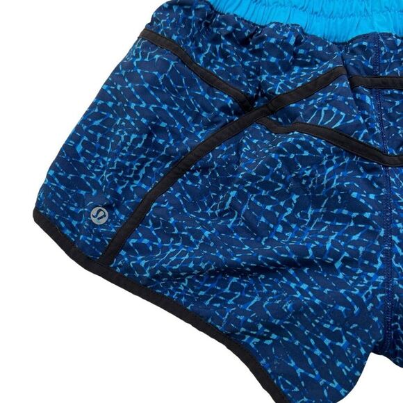 Lululemon Tracker Short III Samba Snake Kayak Blue 4" Inseam Size 6 - Picture 7 of 8